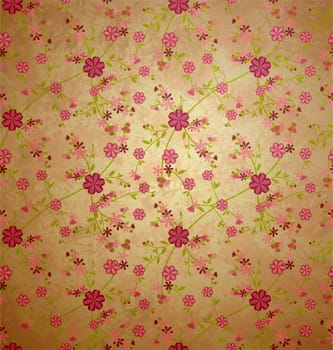 flowers pattern paper grunge vintage background