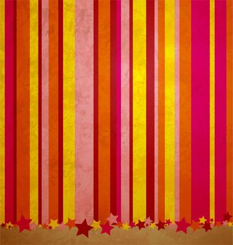 Stripes and stars colorful grunge background