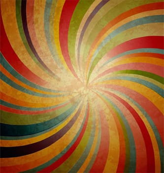 swirl stripe centered on grunge brown background