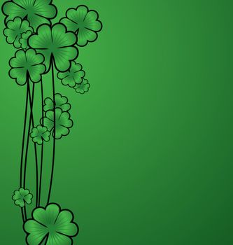 vector green shamrock border for St. Patrick's day