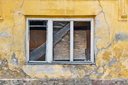 Broken Window of an Abandoned old house