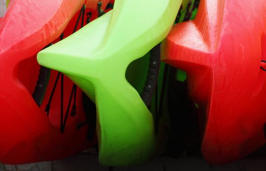 red and green kayaks for rent