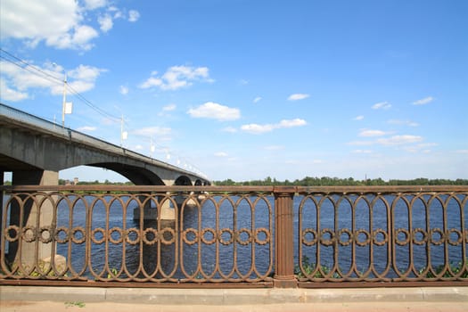 car bridge through river