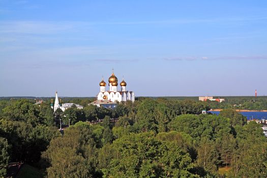 christian orthodox church amongst tree