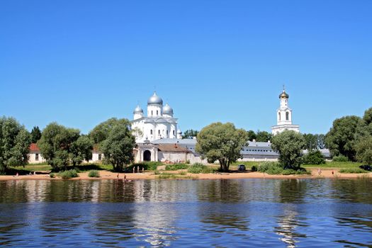 christian orthodox church on coast river