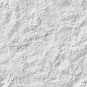 Wrinkled paper in white