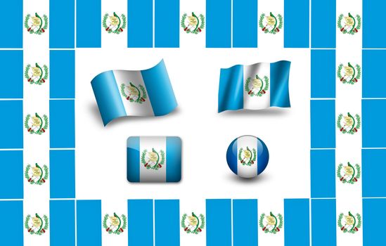 flag of Guatemala. icon set