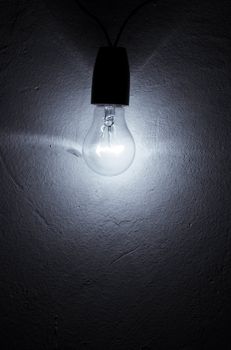Background with a open lighbulb