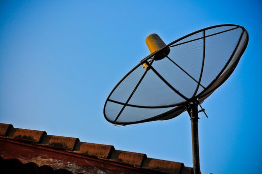 Satellite Dish Connection For Networking.