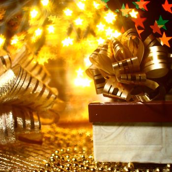 holiday gifts background warm stars 