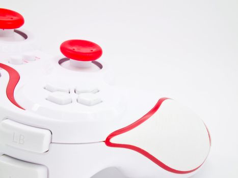 this is a back of joystick on white background