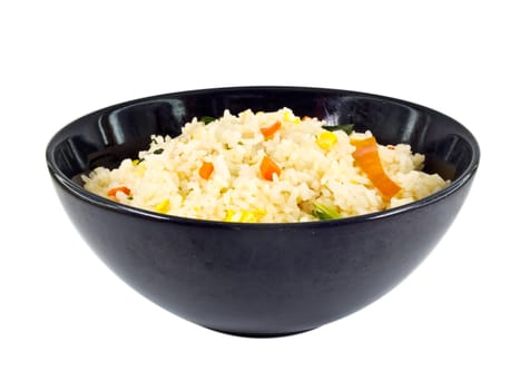 This is a Fried rice in black Bowl,It's a thai food