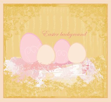 Easter Egg On Grunge Background