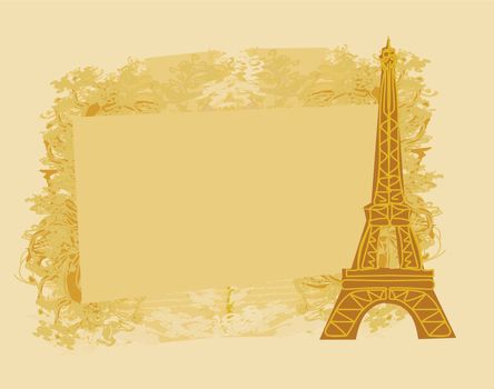 vintage retro Eiffel card