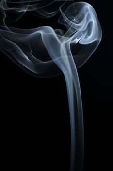 an abstract smoke picture in front of a black background