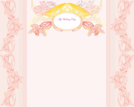 wedding Invitation card with rings