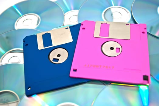 different floppy disk on cd's