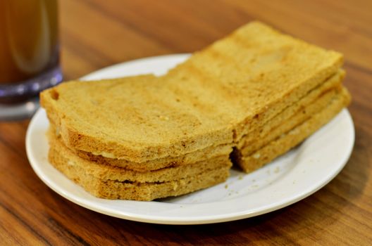 kaya toast , favorited bread  of  singapore