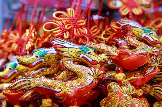 Chinese new year ornaments in the market