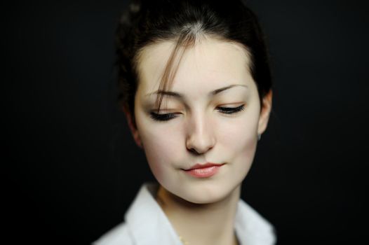 An image of a portrait of beautiful young girl