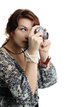 An image of a nice woman with a camera