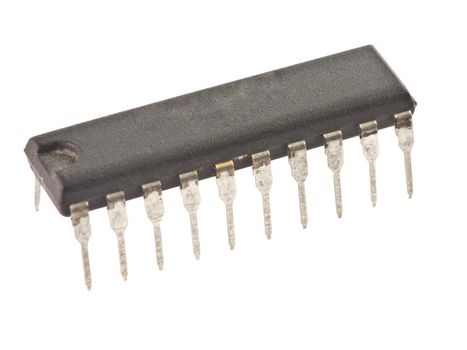 Isolated black microchip with a set of legs