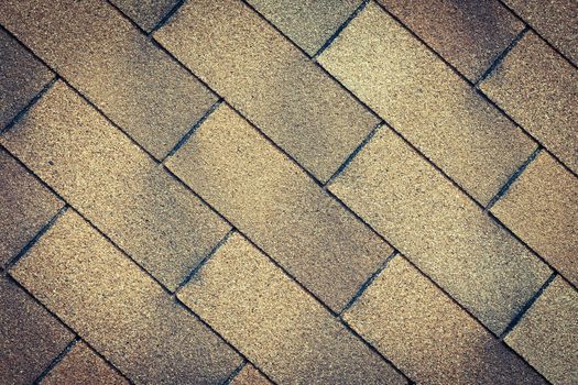 old tiles roof texture close-up