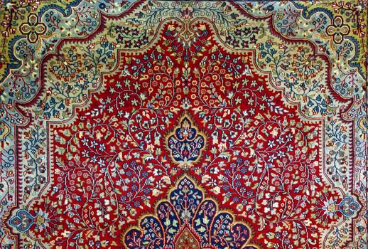 Perfect Oriental Indian Carpet Ornamental Texture Background