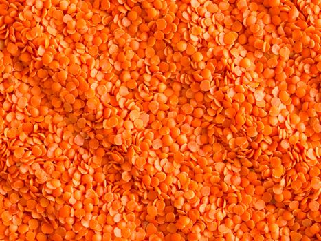 close up of red lentils food background