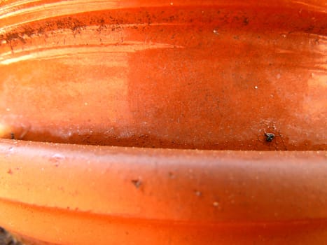 closeup of some terracotta plates