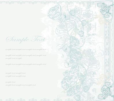 Beautiful flower invitation card