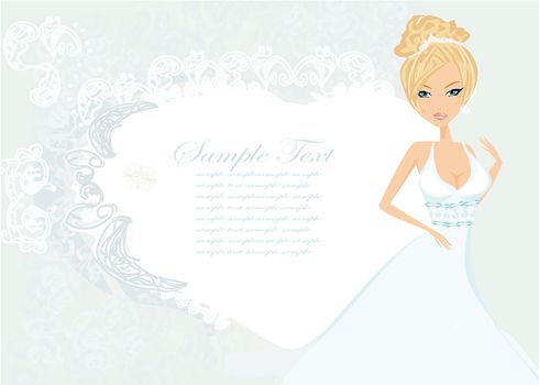 Beautiful bride card