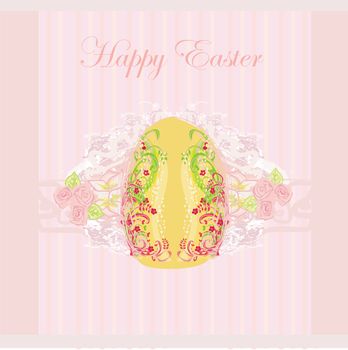 Easter Egg On Grunge Background