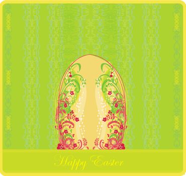 Easter Egg On Grunge Background