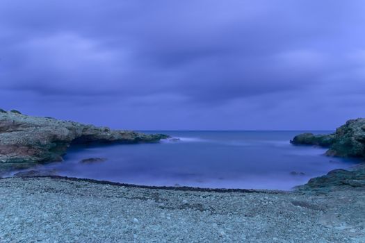 long-exposure photograph of the Costa del Azahar in Spain