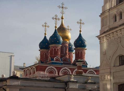 The dome of the temple in Moscow