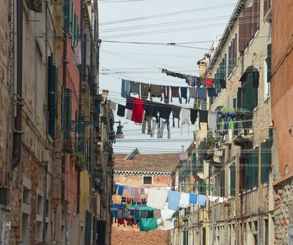 The courtyard in Venice Castello area in early spring