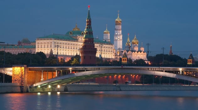 View of Moscow Kremlin in the evening