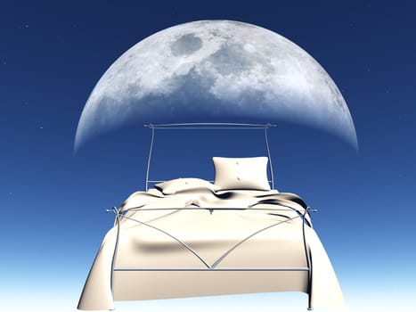 bed and moon