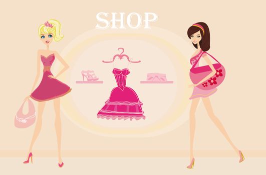 fashion girls Shopping