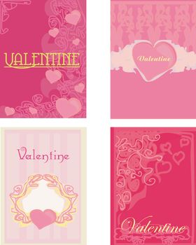 Valentine's day. Vector cards set