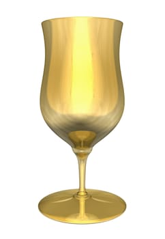 3D made - illustration of a golden cup