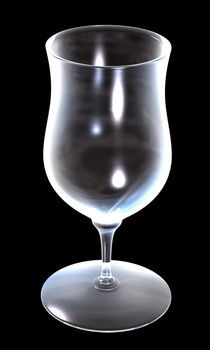 glass on the black background - 3d made