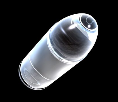 3d bullet made of glass 
