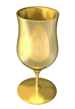 3D made - illustration of a golden cup
