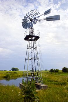 Multi-bladed Wind powered water pump