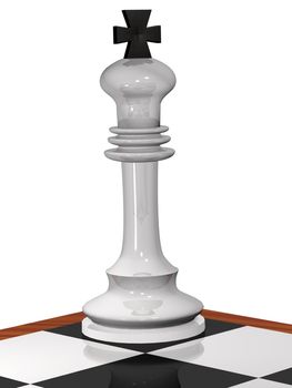 3D cornered chess white king