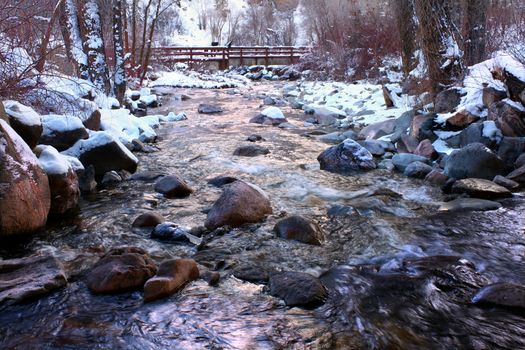 Frigid waters of Grizzly Creek run through the White River National Forest of Colorado.
