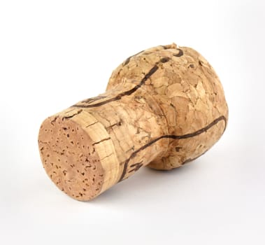 Cork isolated on white background