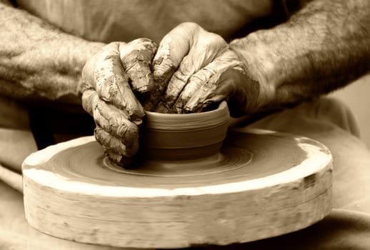 potter on the potters wheel